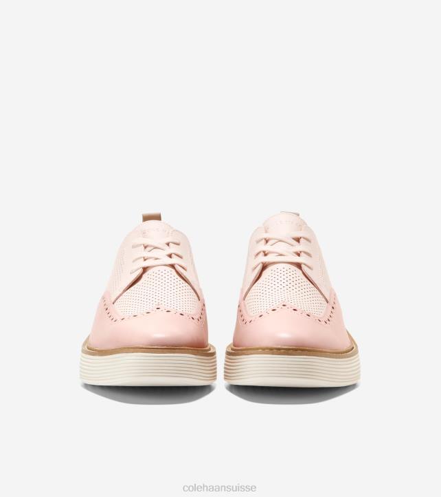Cole Haan oxford à bout d'aile originalgrand platform femmes PJ6N168 eau de rose-rose fumé-ivoire chaussure