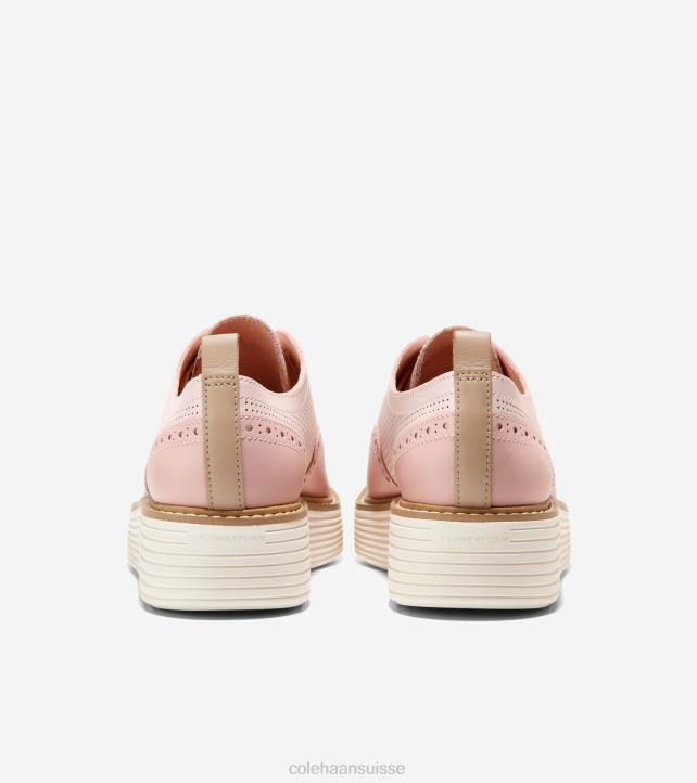 Cole Haan oxford à bout d'aile originalgrand platform femmes PJ6N168 eau de rose-rose fumé-ivoire chaussure
