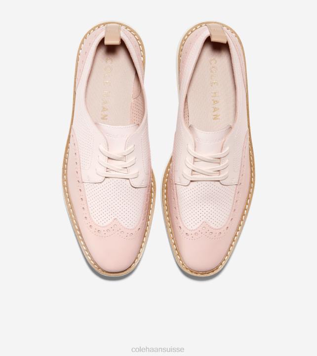 Cole Haan oxford à bout d'aile originalgrand platform femmes PJ6N168 eau de rose-rose fumé-ivoire chaussure