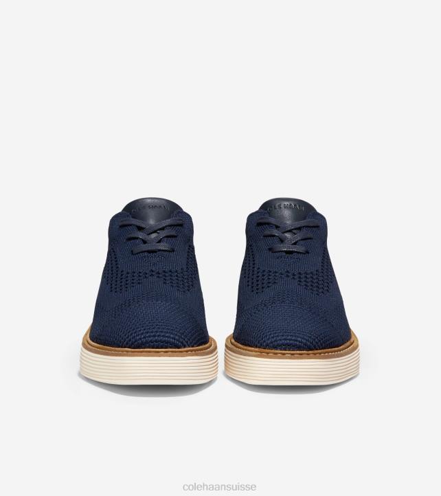 Cole Haan oxford à bout d'aile originalgrand platform femmes PJ6N214 blazer bleu marine-couture ivoire chaussure