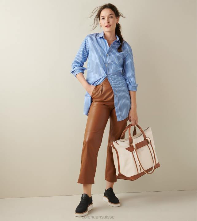 Cole Haan oxford à bout d'aile originalgrand platform femmes PJ6N216 noir stitchlite-ivoire chaussure