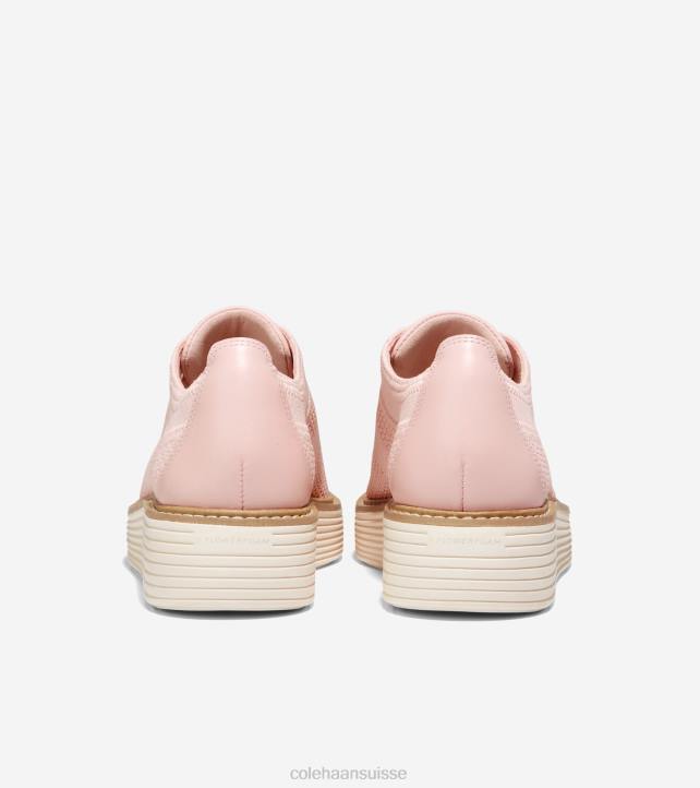 Cole Haan oxford à bout d'aile originalgrand platform femmes PJ6N217 rose smoke stitchlite-ivoire chaussure