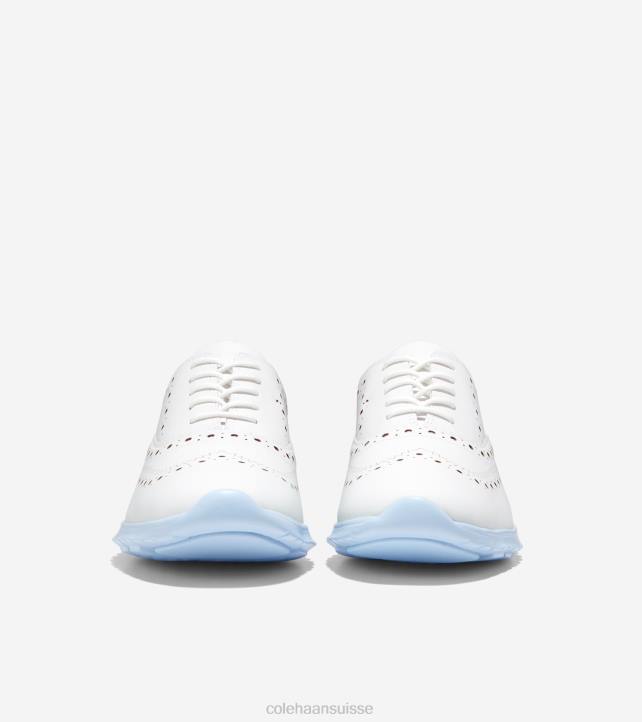 Cole Haan oxford à bout d'aile zerogrand femmes PJ6N153 blanc optique-bleu oxford chaussure