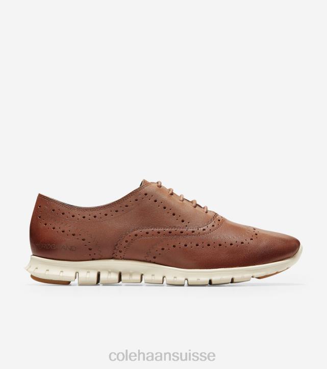 Cole Haan oxford à bout d'aile zerogrand femmes PJ6N154 cuir woodbury-ivoire chaussure