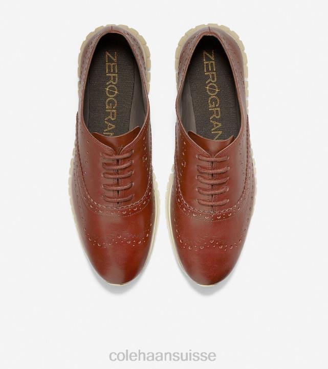 Cole Haan oxford à bout d'aile zerogrand femmes PJ6N154 cuir woodbury-ivoire chaussure