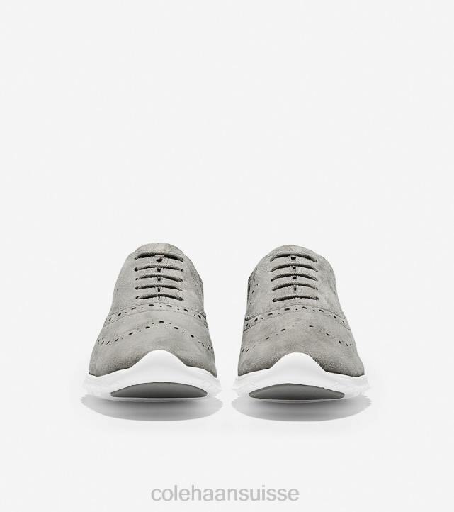 Cole Haan oxford à bout d'aile zerogrand femmes PJ6N155 ironstone suède optique blanc chaussure
