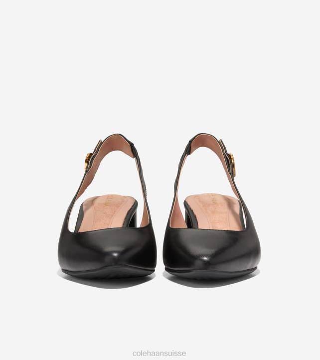 Cole Haan la pompe slingback incontournable 45mm femmes PJ6N221 Cuir noir chaussure