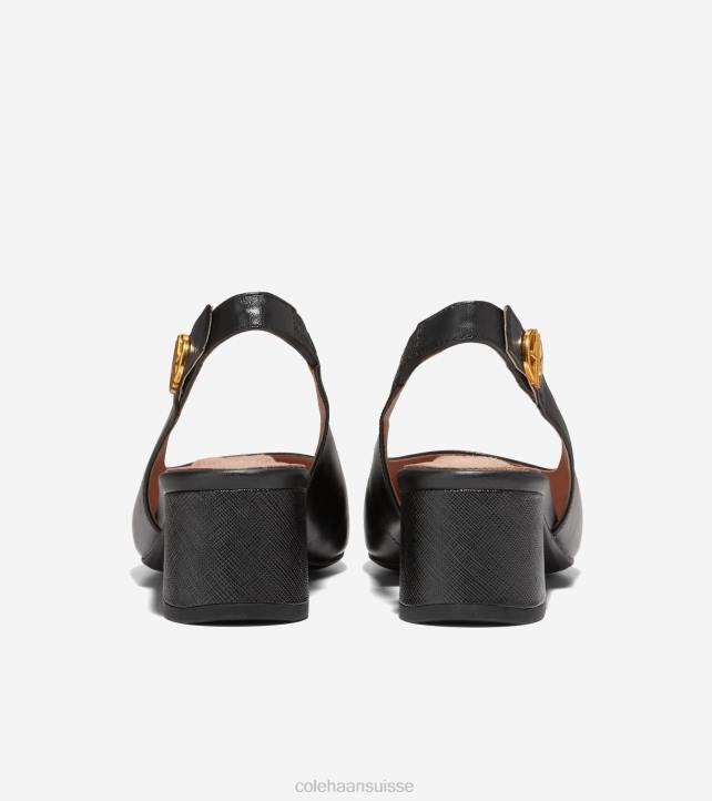 Cole Haan la pompe slingback incontournable 45mm femmes PJ6N221 Cuir noir chaussure