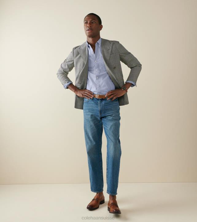 Cole Haan Ceinture perforée Washington 32 mm Hommes PJ6N568 bronzage britannique accessoires