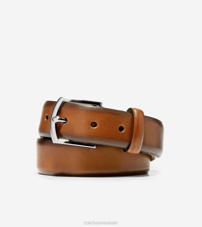 Cole Haan ceinture en cuir bruni lewis 32 mm Hommes PJ6N565 bronzage britannique accessoires