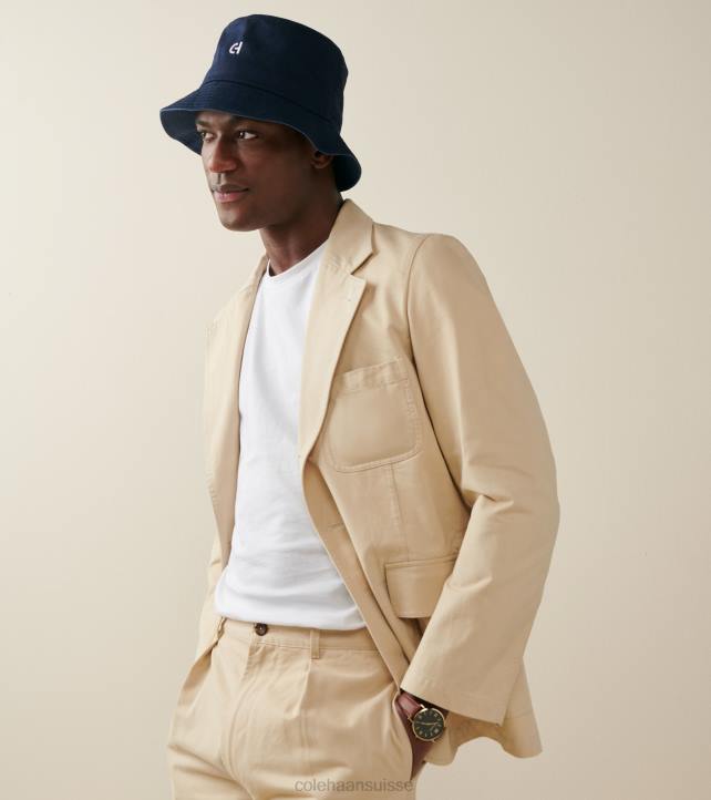 Cole Haan bob en coton Hommes PJ6N500 blazer bleu marine accessoires