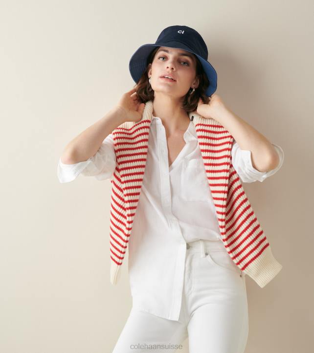 Cole Haan bob en coton Hommes PJ6N500 blazer bleu marine accessoires