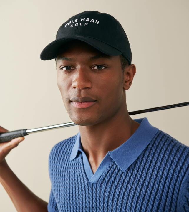 Cole Haan chapeau de golf en coton Hommes PJ6N502 noir accessoires