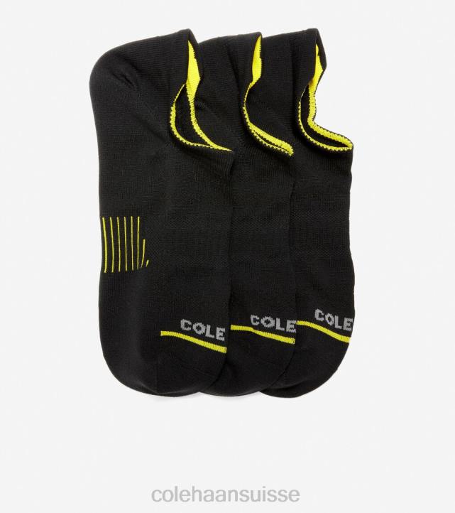 Cole Haan Zerogrand 3 paires de sous-chaussettes Hommes PJ6N596 noir accessoires