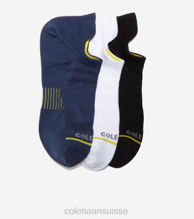 Cole Haan Zerogrand 3 paires de sous-chaussettes Hommes PJ6N597 marine-blanc-noir accessoires