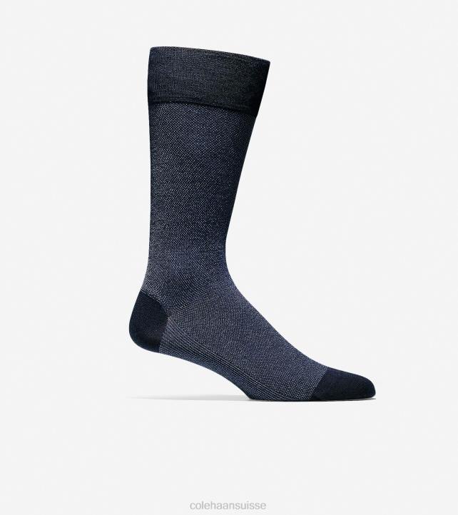 Cole Haan chaussettes mi-mollet texturées en piqué Hommes PJ6N594 marine accessoires