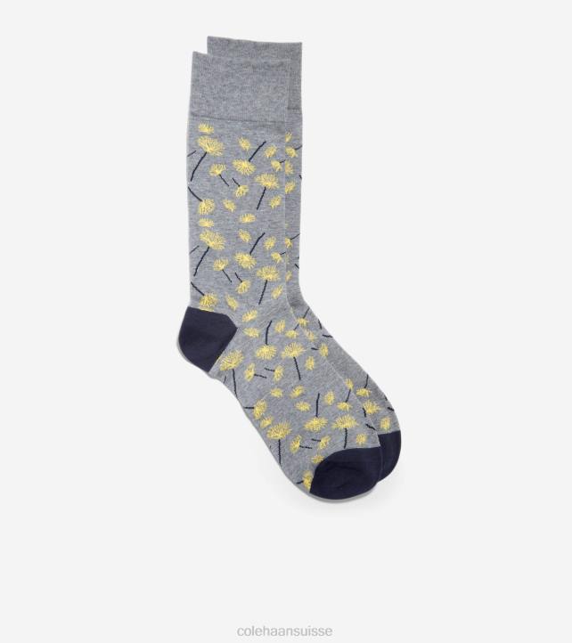 Cole Haan robe pissenlit ras du cou chaussette Hommes PJ6N587 gris moyen chiné accessoires