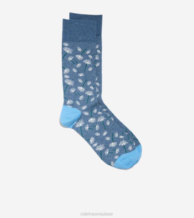 Cole Haan robe pissenlit ras du cou chaussette Hommes PJ6N588 denim moyen chiné accessoires