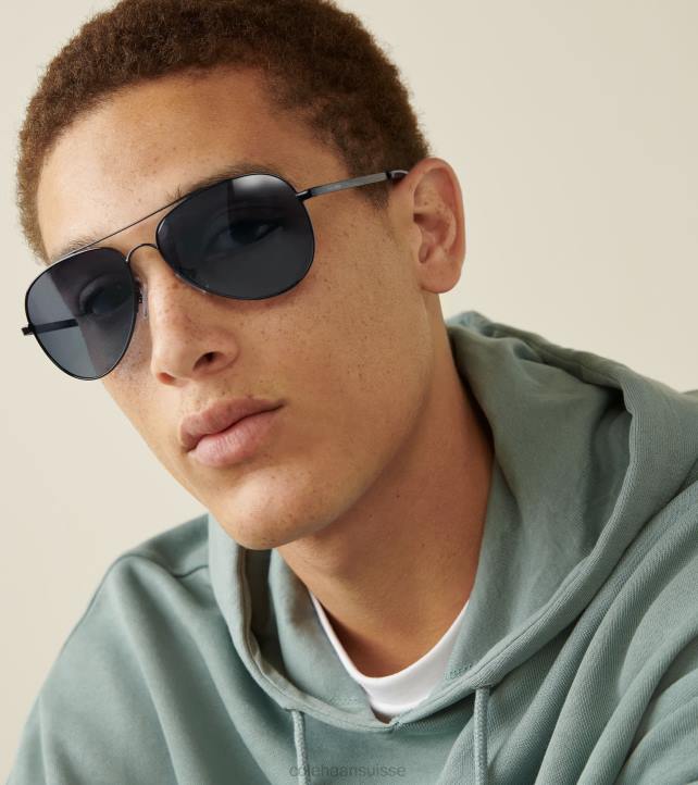 Cole Haan lunettes de soleil aviateur en métal Hommes PJ6N586 noir accessoires