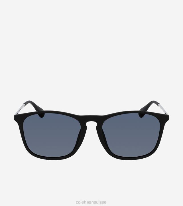 Cole Haan lunettes de soleil carrées rétro Hommes PJ6N582 noir accessoires