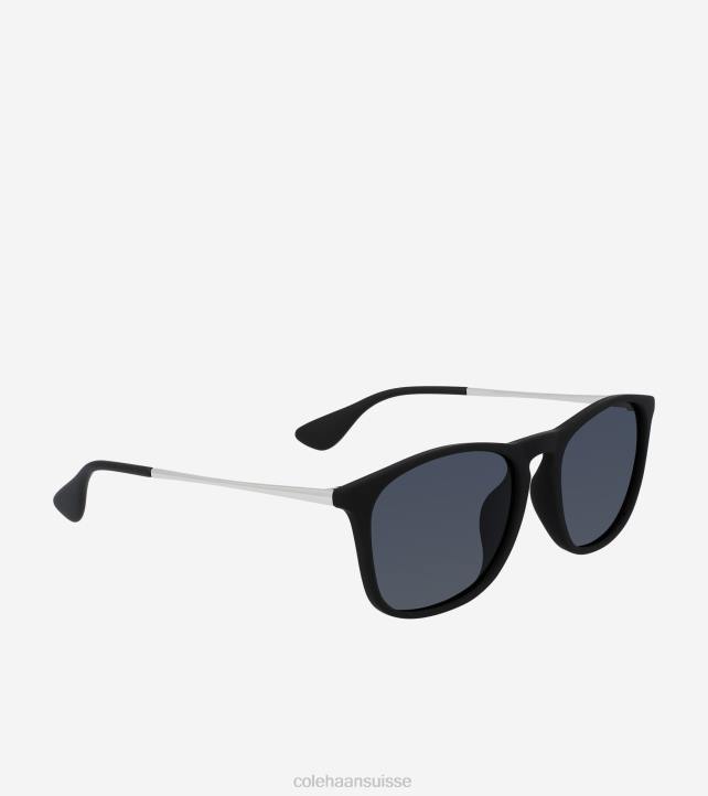 Cole Haan lunettes de soleil carrées rétro Hommes PJ6N582 noir accessoires