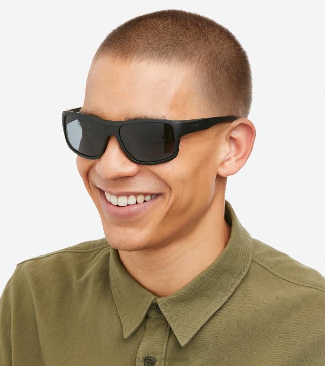Cole Haan lunettes de soleil carrées sport Hommes PJ6N584 noir accessoires