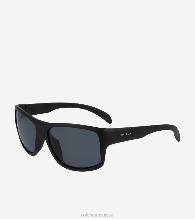 Cole Haan lunettes de soleil carrées sport Hommes PJ6N584 noir accessoires