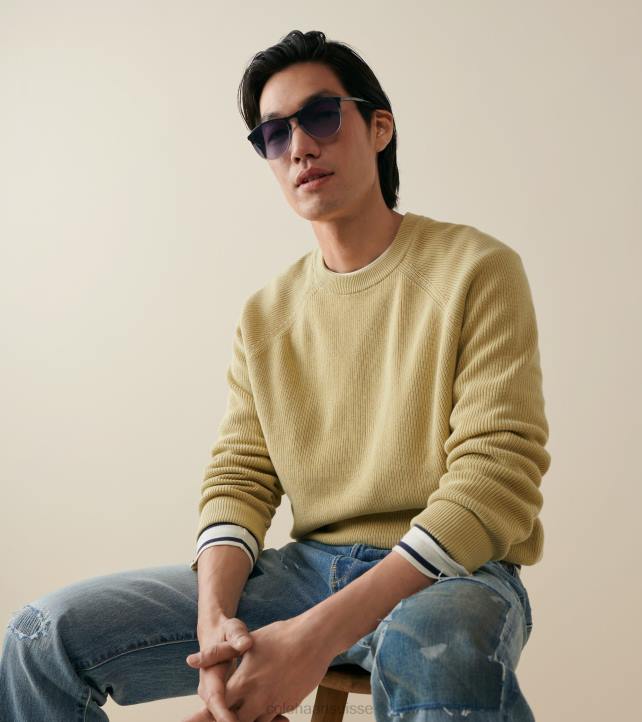 Cole Haan lunettes de soleil ovales rétro Hommes PJ6N533 noir accessoires