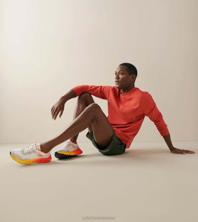 Cole Haan Chaussure de course à point brodé 5.zerogrand Hommes PJ6N461 fusion bouleau-ivoire-or chaussure