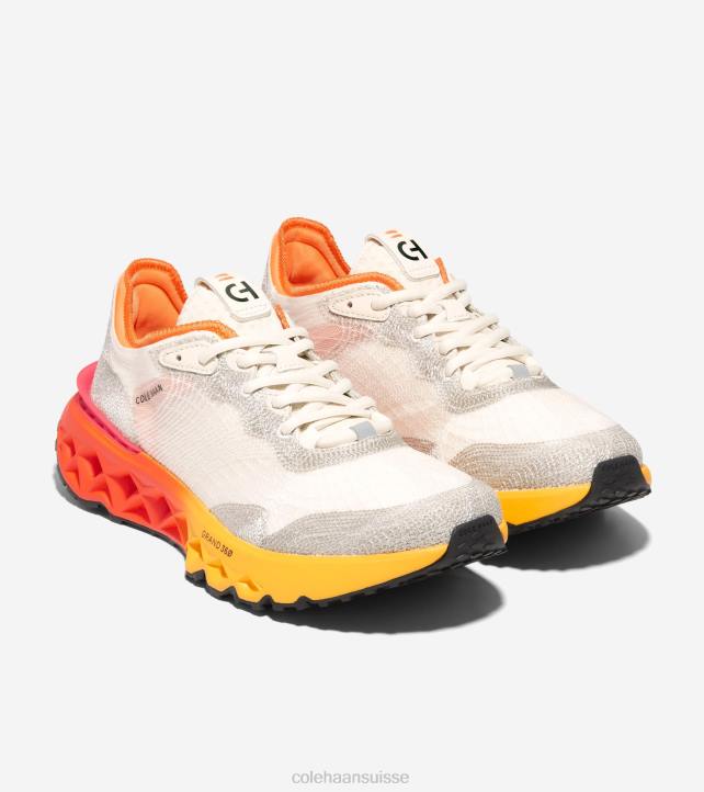 Cole Haan Chaussure de course à point brodé 5.zerogrand Hommes PJ6N461 fusion bouleau-ivoire-or chaussure