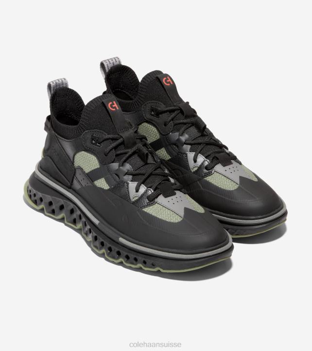 Cole Haan baskets 5.zerogrand wrk Hommes PJ6N436 noir-huile vert-ocre brûlé chaussure