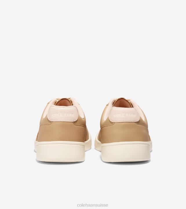 Cole Haan baskets de tennis modernes grand crosscourt Hommes PJ6N342 vachetta-aigrette beige étoile de mer chaussure