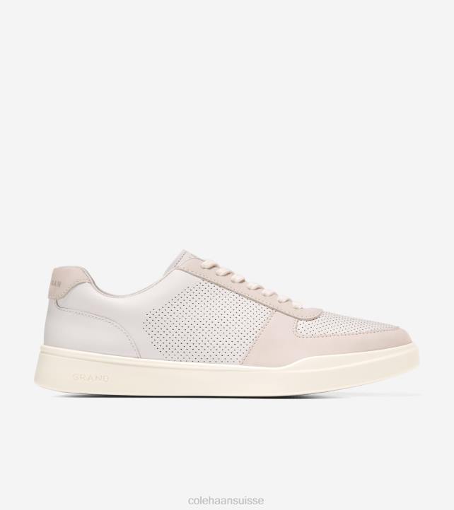 Cole Haan baskets de tennis modernes grand crosscourt Hommes PJ6N344 bouleau ivoire-argenté chaussure