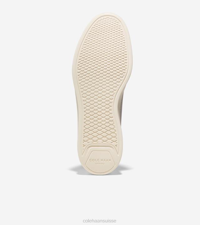 Cole Haan baskets de tennis modernes grand crosscourt Hommes PJ6N344 bouleau ivoire-argenté chaussure