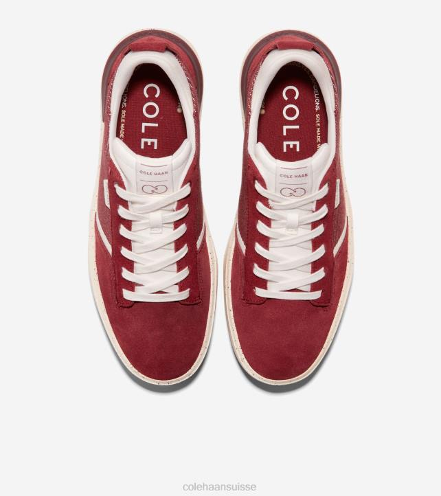 Cole Haan baskets grandpro crew Hommes PJ6N305 syrah-ivoire chaussure