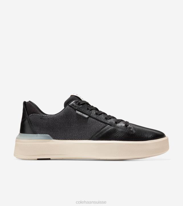 Cole Haan baskets grandpro crew Hommes PJ6N306 noir-ivoire chaussure
