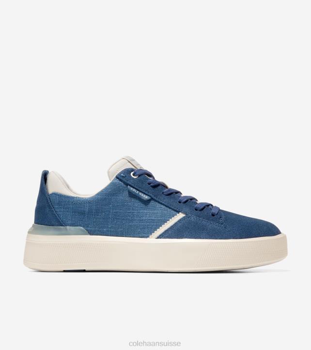Cole Haan baskets grandpro crew Hommes PJ6N307 enseigne bleu-ivoire chaussure