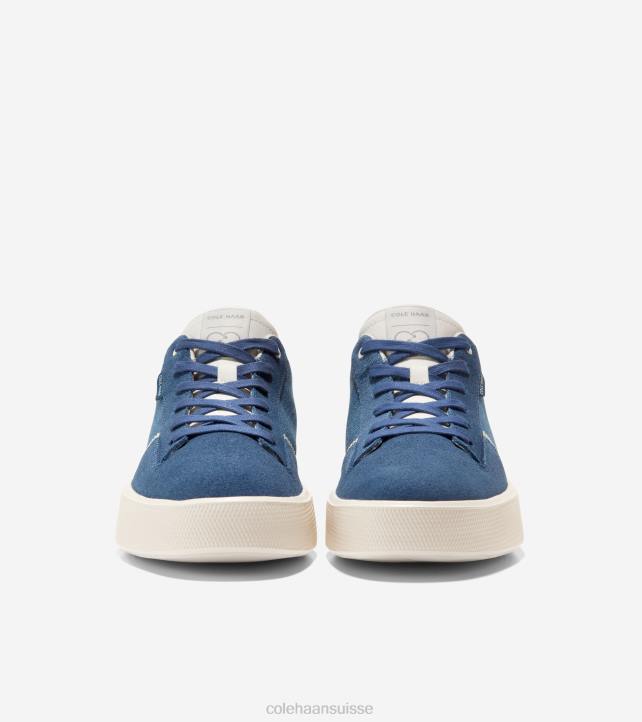 Cole Haan baskets grandpro crew Hommes PJ6N307 enseigne bleu-ivoire chaussure