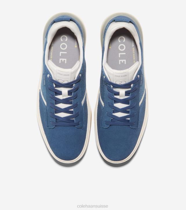 Cole Haan baskets grandpro crew Hommes PJ6N307 enseigne bleu-ivoire chaussure