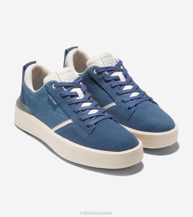 Cole Haan baskets grandpro crew Hommes PJ6N307 enseigne bleu-ivoire chaussure