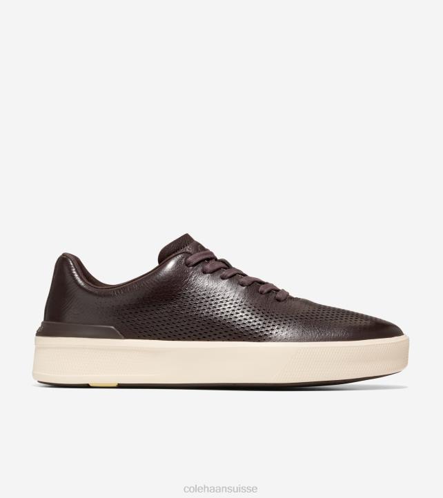 Cole Haan baskets grandpro crew laser Hommes PJ6N480 chocolat noir-ivoire-syrah chaussure