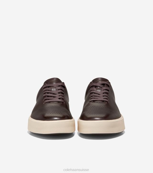 Cole Haan baskets grandpro crew laser Hommes PJ6N480 chocolat noir-ivoire-syrah chaussure
