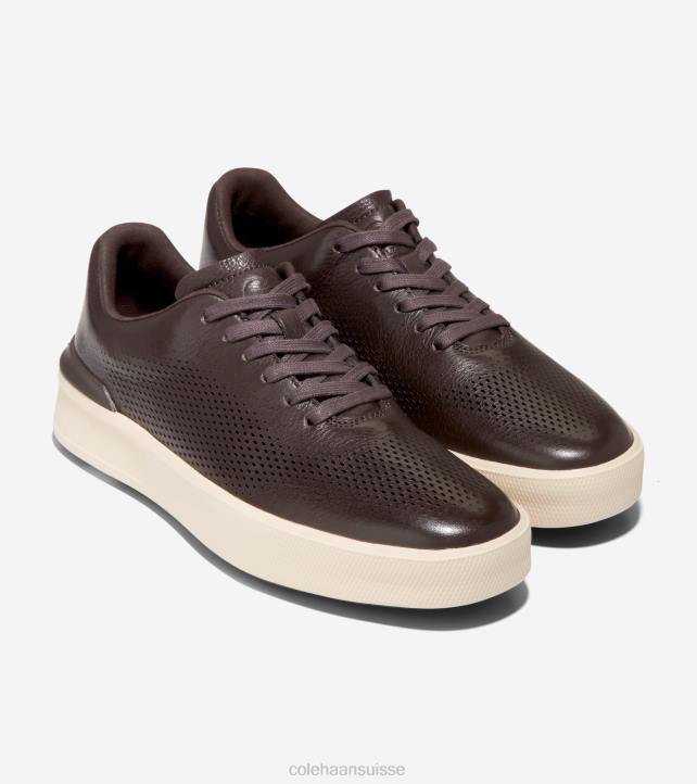 Cole Haan baskets grandpro crew laser Hommes PJ6N480 chocolat noir-ivoire-syrah chaussure