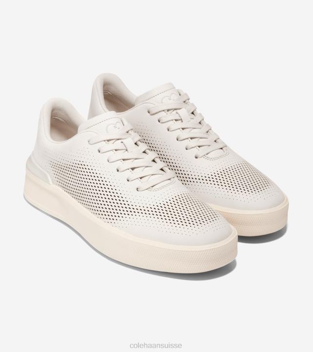 Cole Haan baskets grandpro crew laser Hommes PJ6N481 bouleau argenté-gomme ivoire chaussure