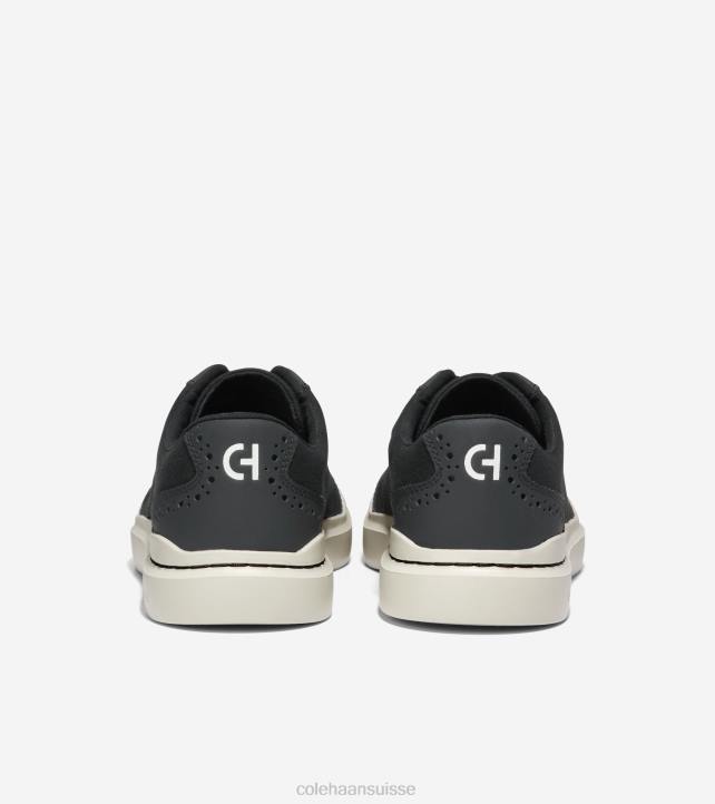 Cole Haan baskets grandpro rally à bout en T Hommes PJ6N349 bouleau noir argenté chaussure