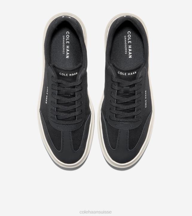 Cole Haan baskets grandpro rally à bout en T Hommes PJ6N349 bouleau noir argenté chaussure