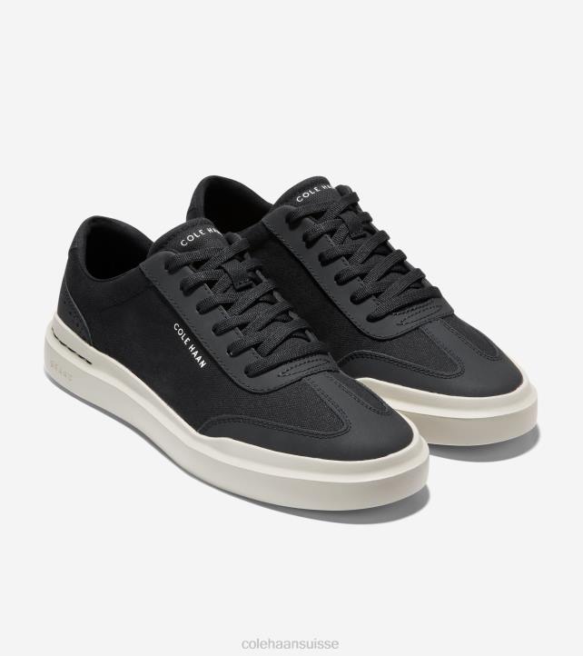 Cole Haan baskets grandpro rally à bout en T Hommes PJ6N349 bouleau noir argenté chaussure