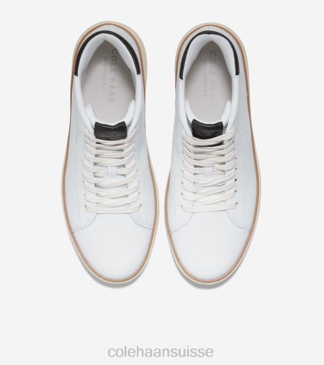 Cole Haan baskets grandpro topspin mid Hommes PJ6N475 blanc optique-noir-ivoire chaussure