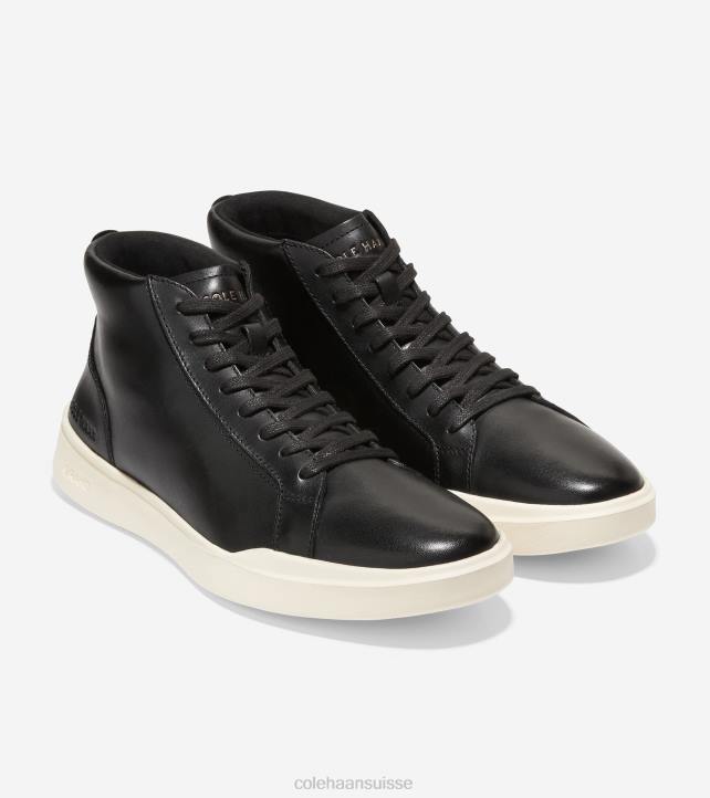 Cole Haan baskets montantes modernes grand crosscourt Hommes PJ6N478 noir chaussure