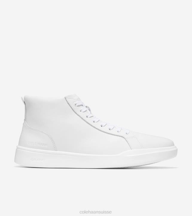 Cole Haan baskets montantes modernes grand crosscourt Hommes PJ6N479 blanc chaussure